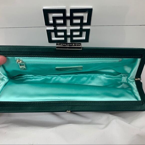 Tiffany & Co. Holly Satin Clutch - Green - EUC - Picture 10 of 16